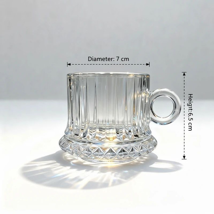 لیوان دسته حلقه ای برند Deli glass
