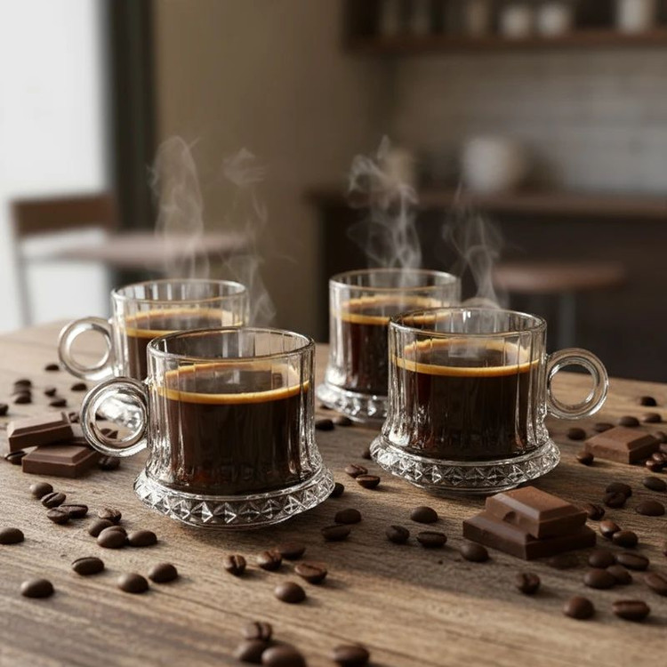 لیوان دسته حلقه ای برند Deli glass