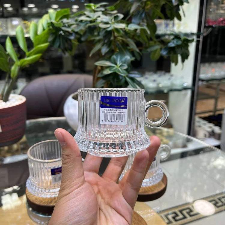 لیوان دسته حلقه ای برند Deli glass
