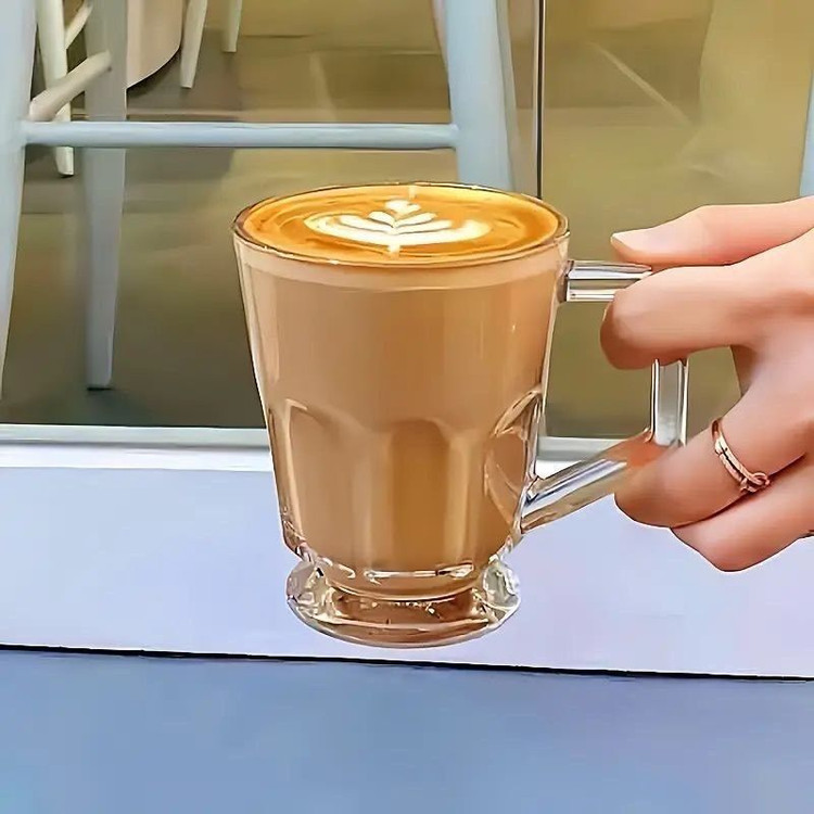 لیوان دسته دار کازابلانکا برند Deli glass