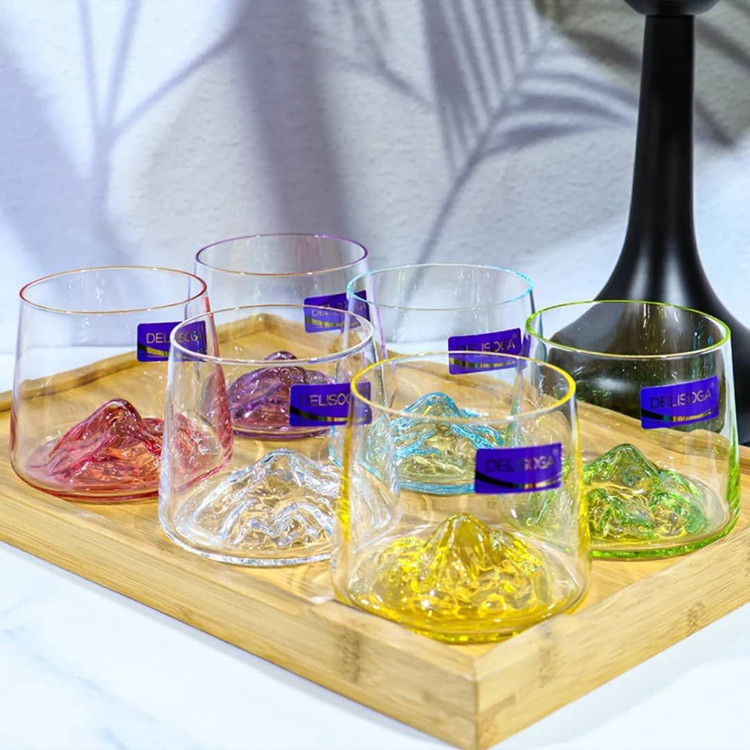 نیم لیوان رنگی کوه یخ برند Deli glass