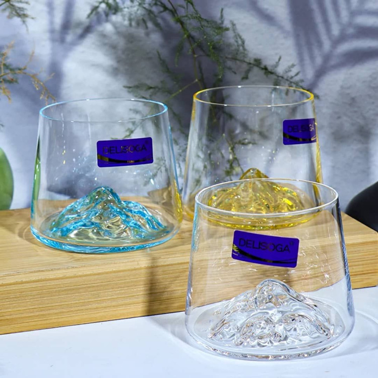 نیم لیوان رنگی کوه یخ برند Deli glass