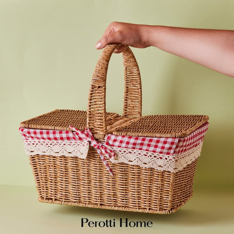 سبد پیک نیک حصیری برند Perotti