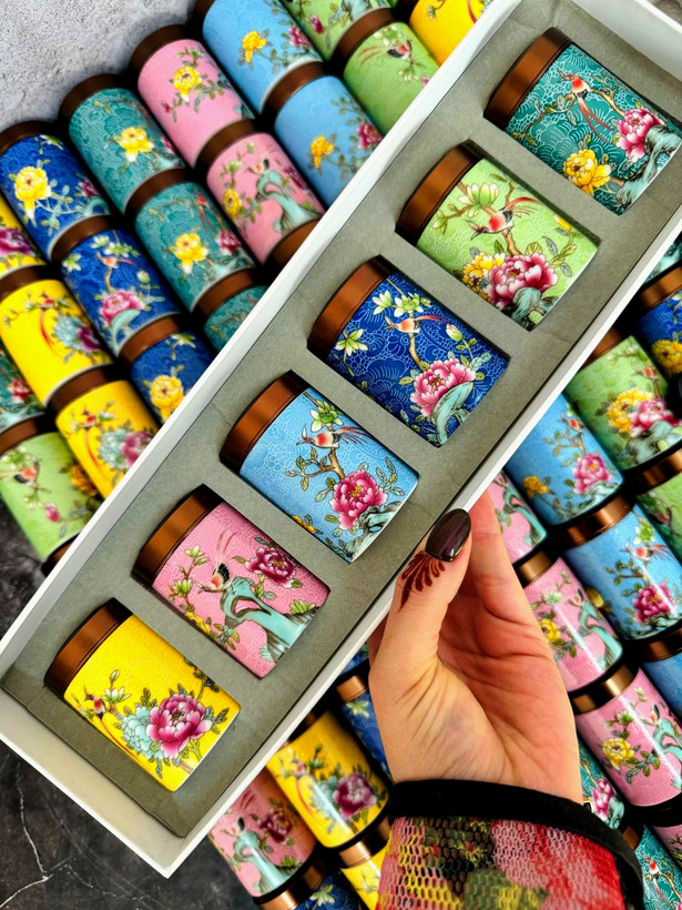 جا ادویه، چای، دمنوش سرامیکی 6 عددی وارداتی