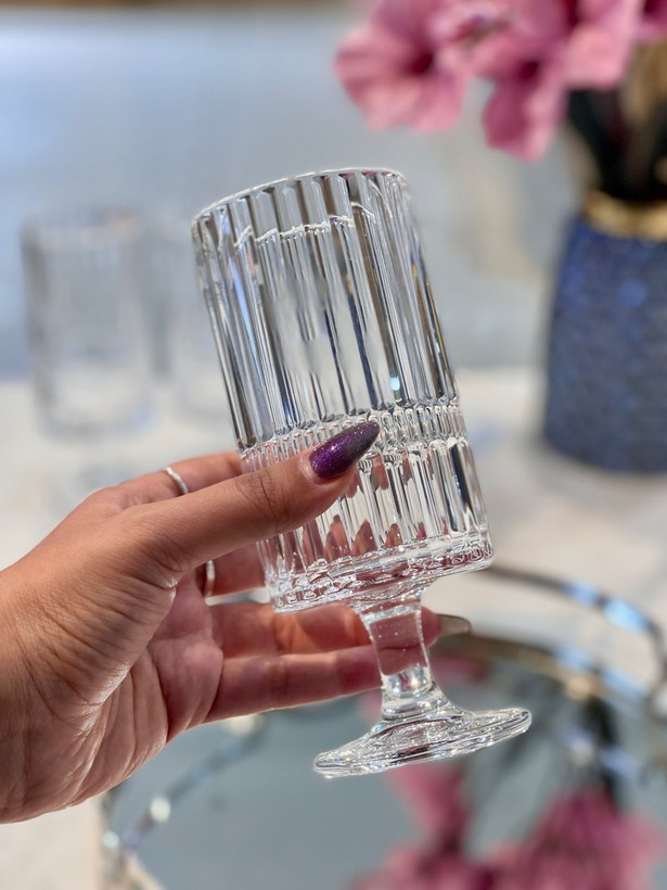 گیلاس و دسر خوری پایه دار دیواره بلند برند Deli glass