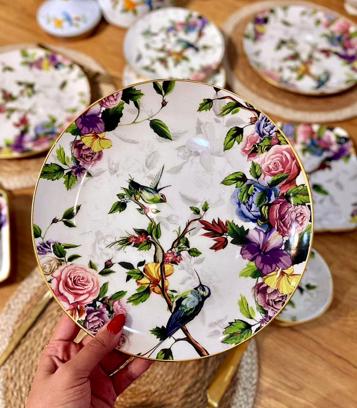 بشقاب پلوخوری 6 عددی طرح Flores برند gönül