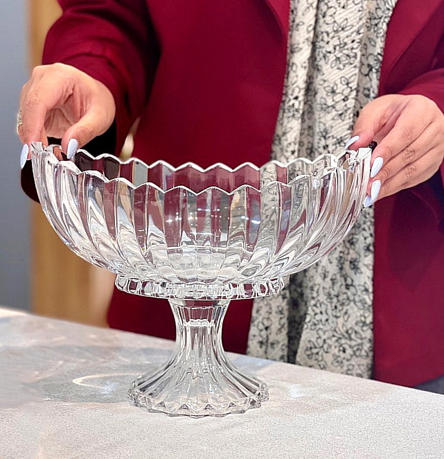 آجیل خوری پایه دار کریستال جنوا محصول وارداتی