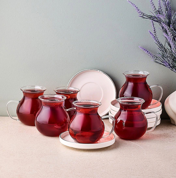 فنجان پیرکس چایخوری شعله مستقیم برند şahin ترکیه