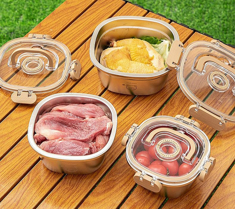 ظرف نگهدارنده سه عددی استیل Fresh Box وارداتی