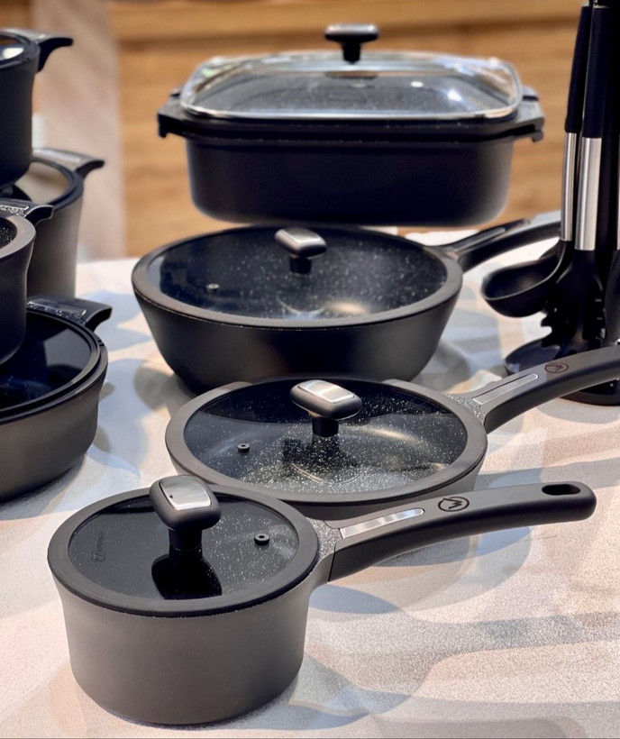 سرویس قابلمه گرانیتی 26 پارچه black برند Wollberg المان🇩🇪