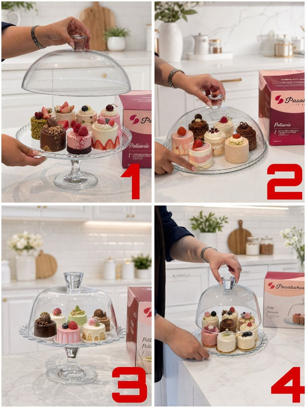 سری کامل کیک خوری Petite patisserie برند paşabahçe ترکیه
