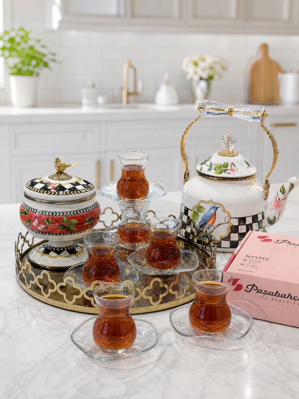 استکان نعلبکی dantel محصول Paşabahçe ترکیه