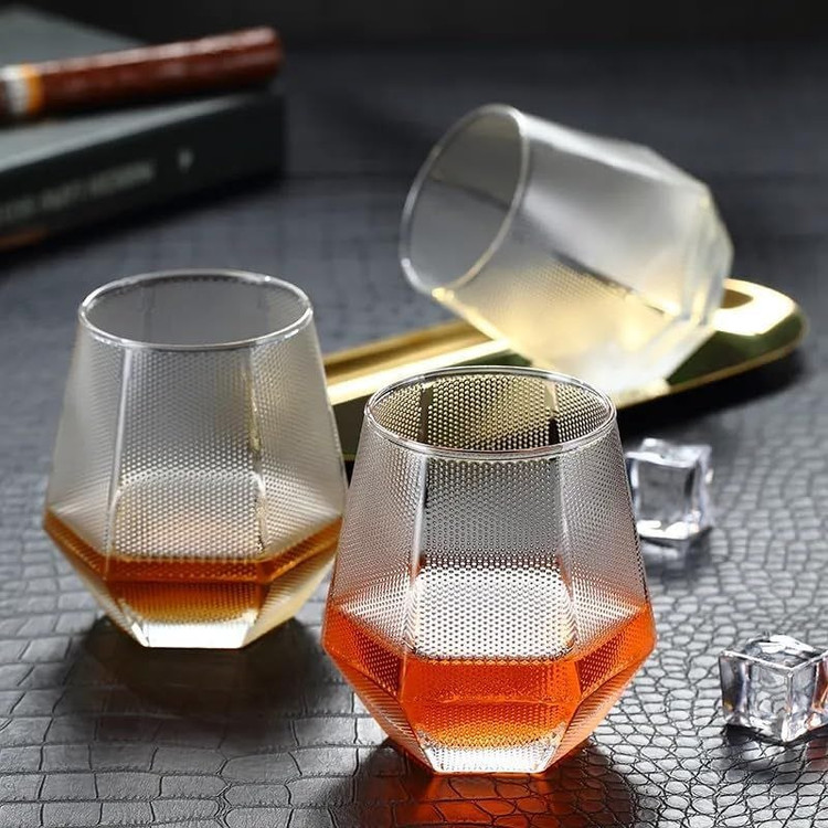 نیم لیوان چند ضلعی برند Deli Glass وارداتی