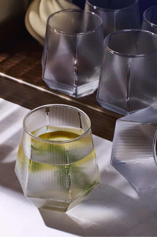 نیم لیوان چند ضلعی برند Deli Glass وارداتی