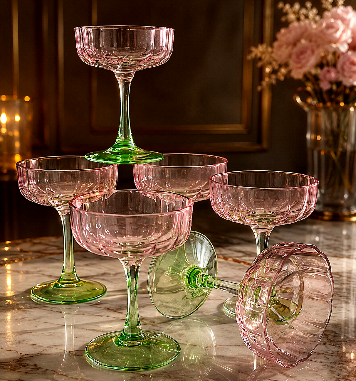 دسر و بستنی خوری دیواره بلند Reese برند Deli Glass وارداتی