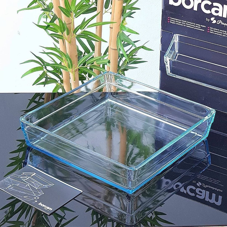 تابه پیرکس مربع جفتی borcam محصول Paşabahçe ترکیه
