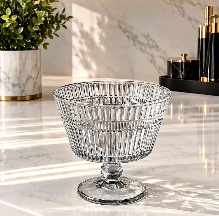 بستنی خوری شیاردار Blooming محصول Deli Glassوارداتی