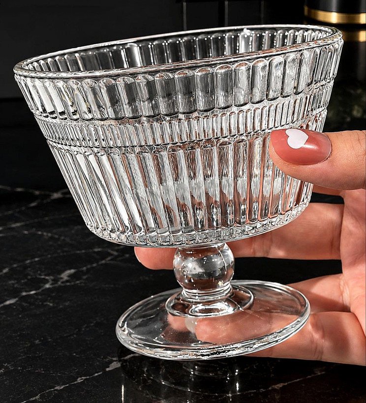 بستنی خوری شیاردار Blooming محصول Deli Glassوارداتی