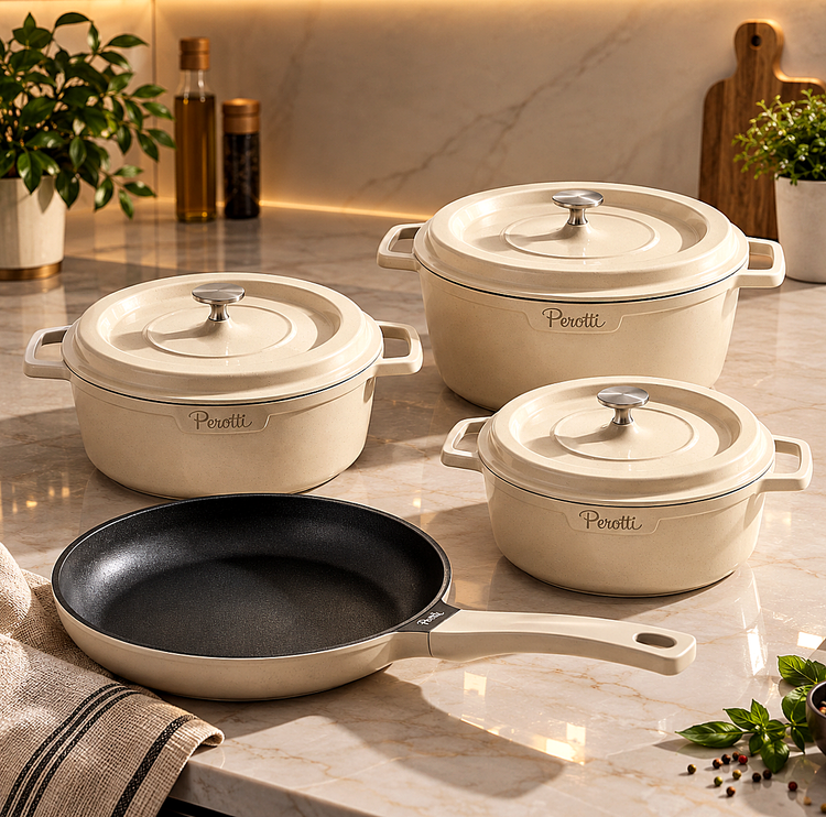 سرویس قابلمه 7 تکه Perotti Chef Cast محصول ترکیه