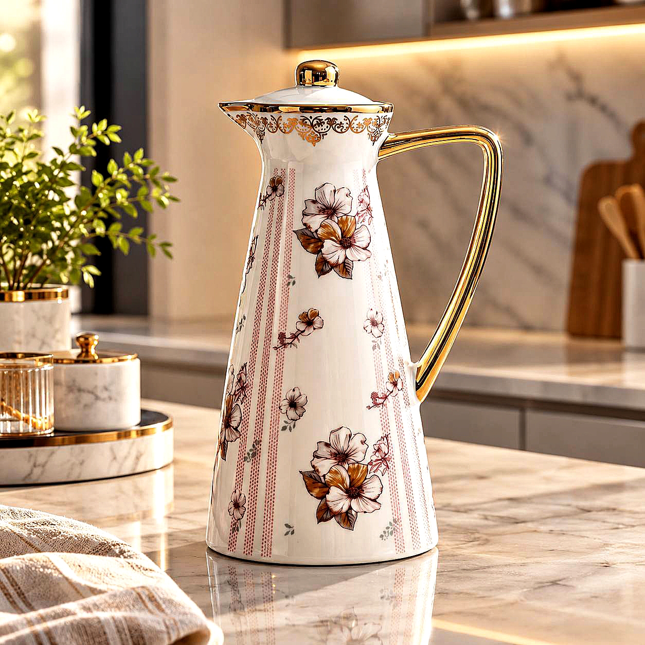 جا روغنی چینی طرح شکوفه گیلاس وارداتی